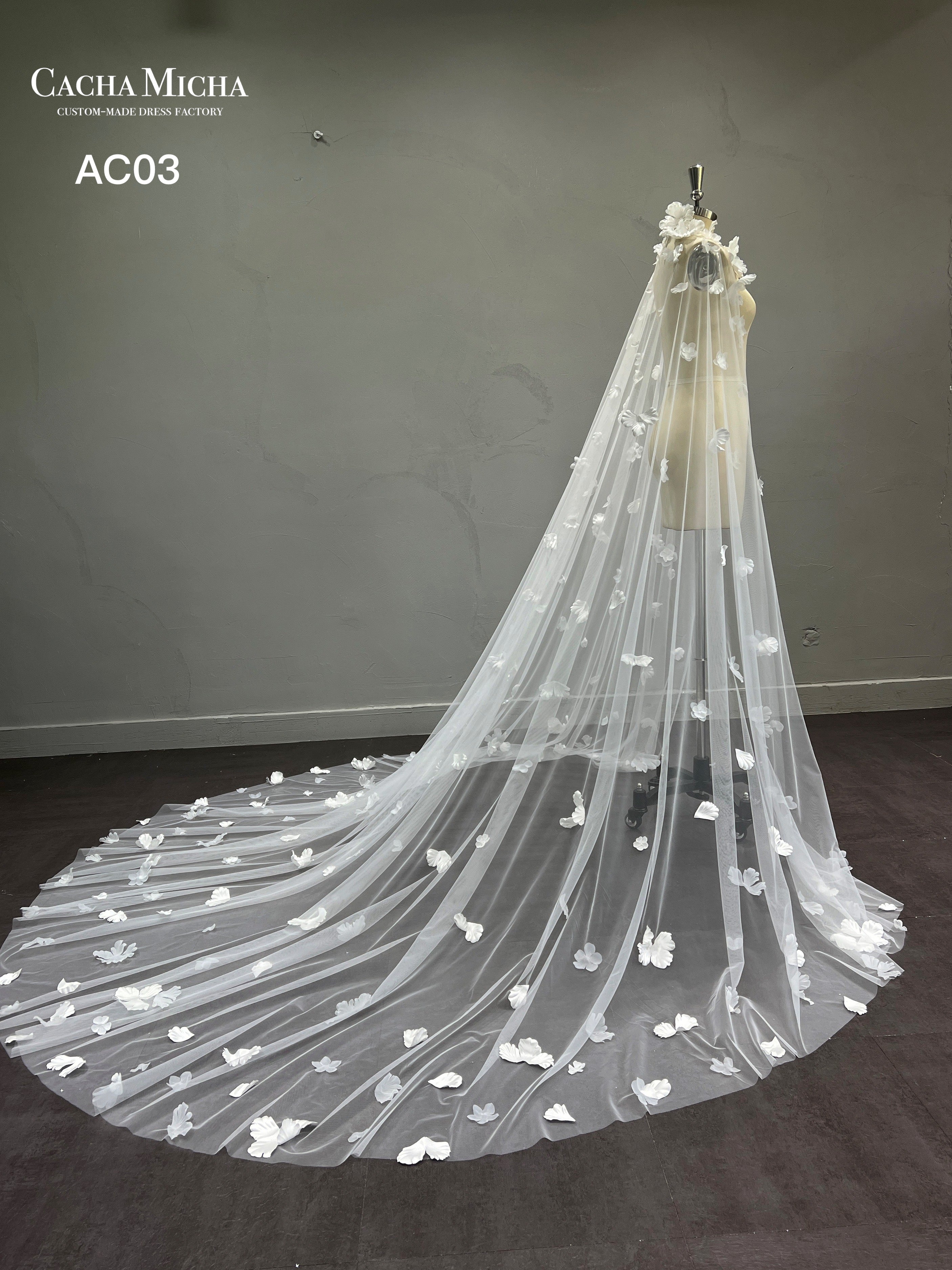 Amazing 3D Handmade Flowers Bridal Cap AC03