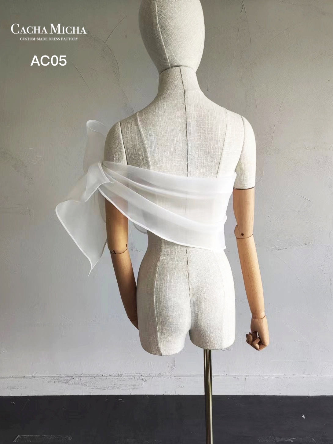 Simple Organza Bridal Wrap AC05