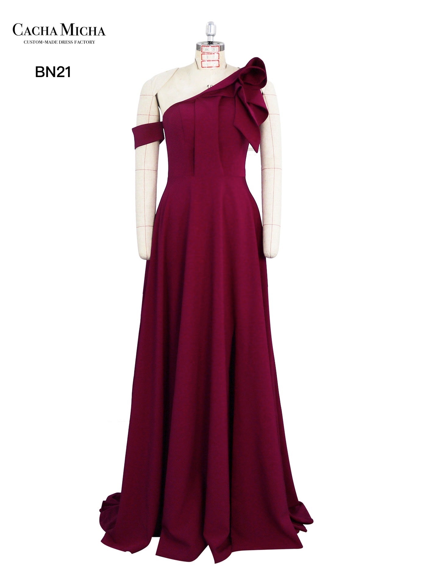 Unique Ruffle Top A Line Bridesmaid Dress BN21