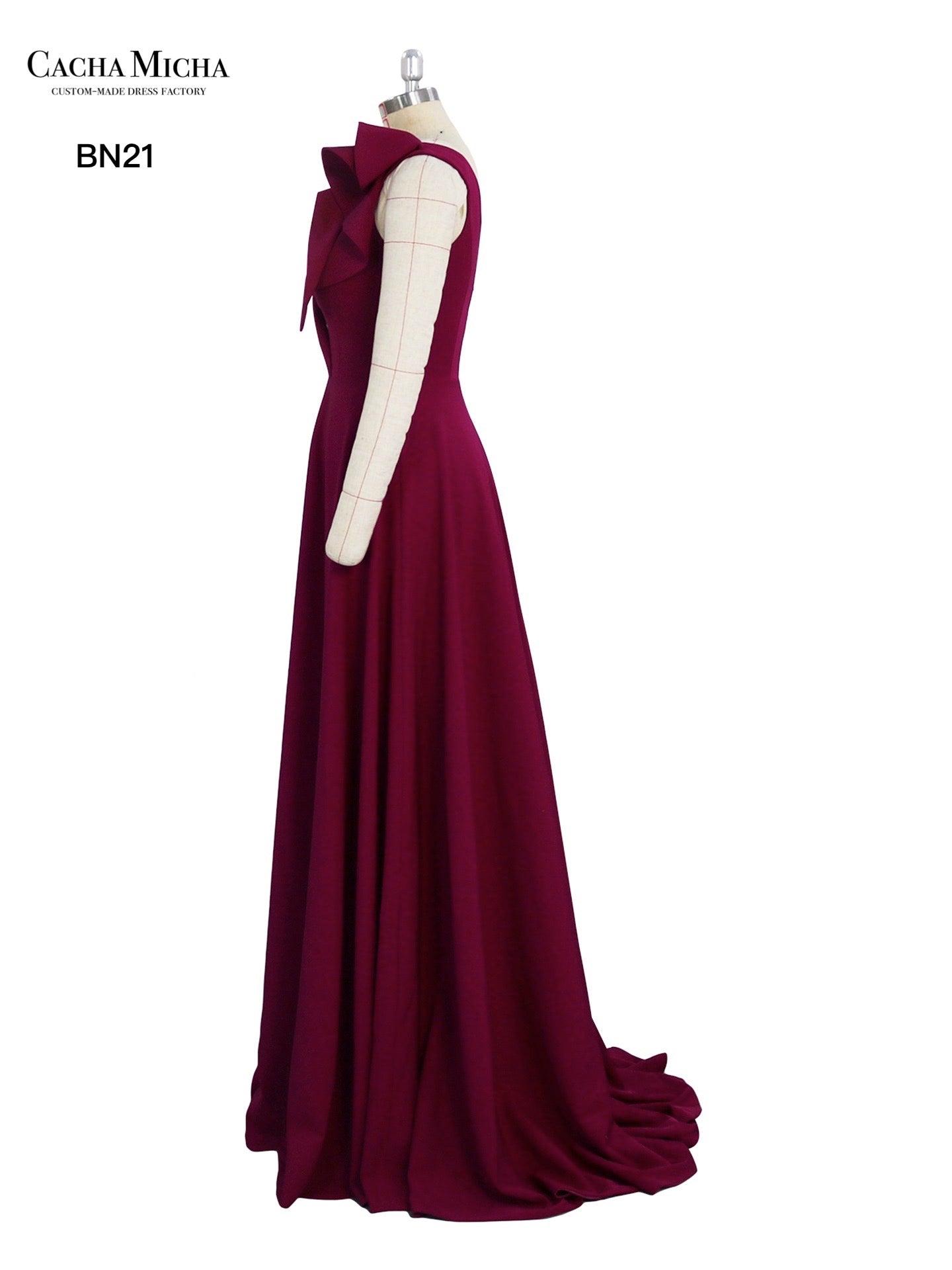 Unique Ruffle Top A Line Bridesmaid Dress BN21