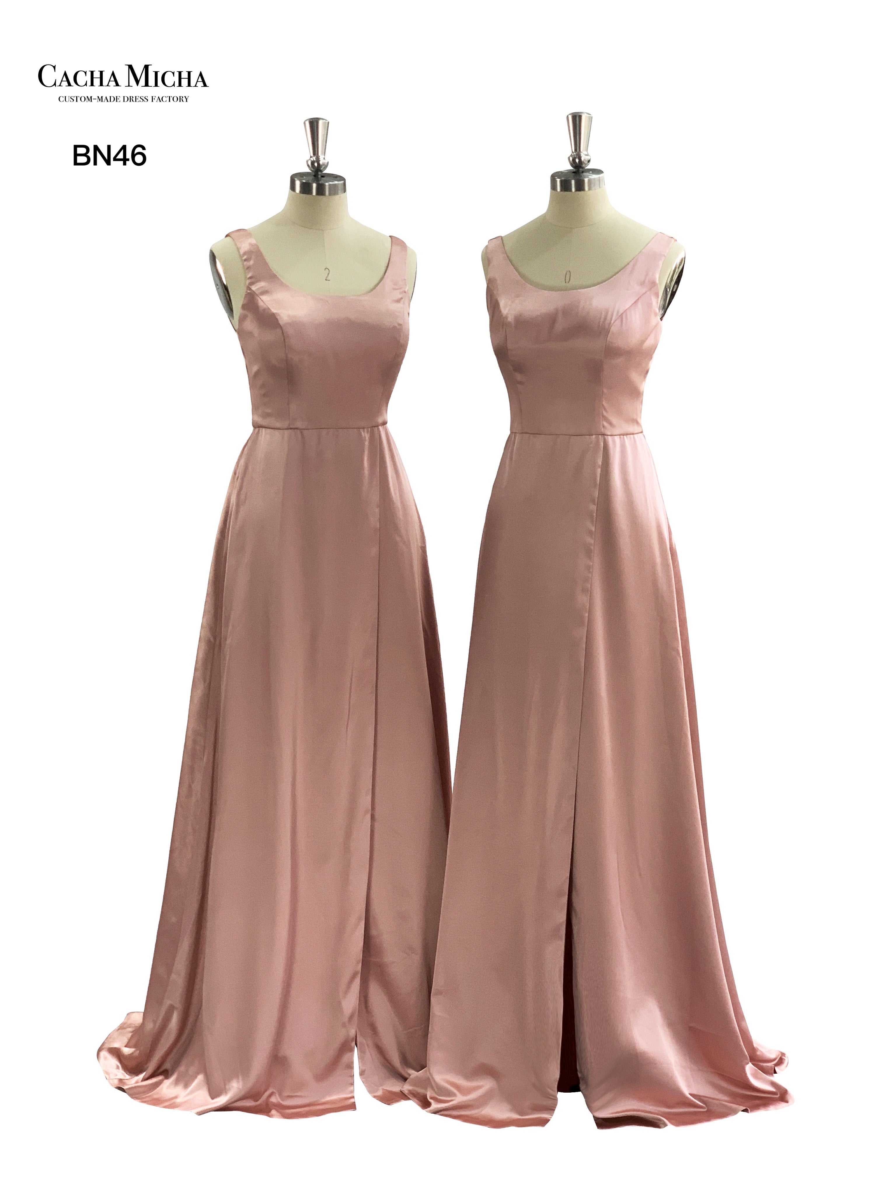 Simple Round Neck Bridesmaid Dress BN46