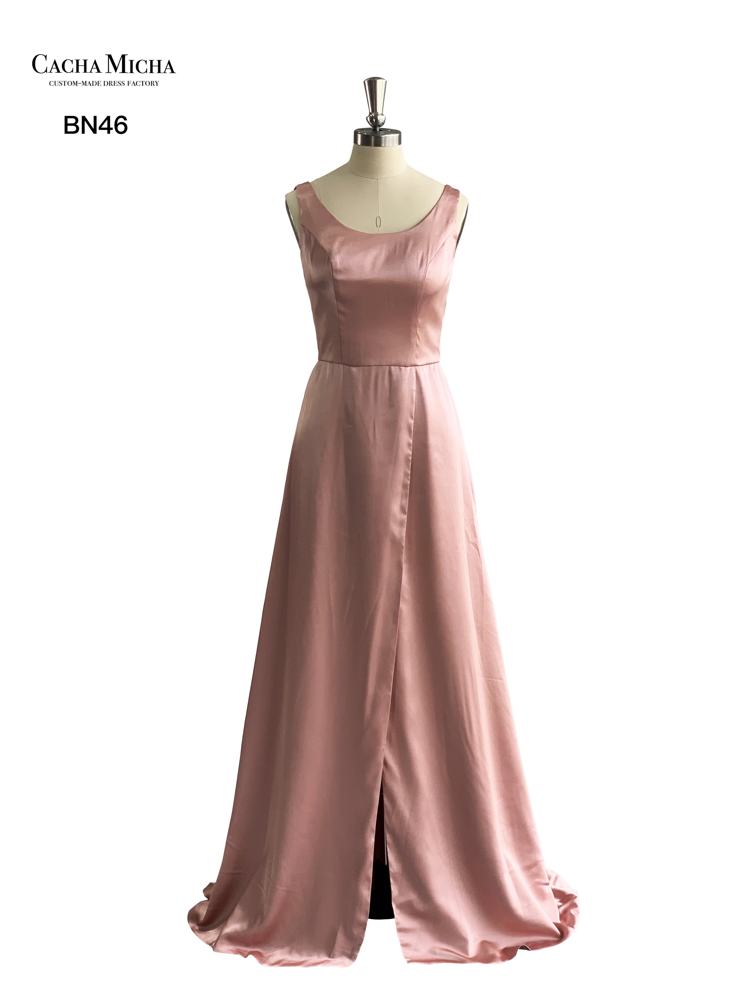 Simple Round Neck Bridesmaid Dress BN46