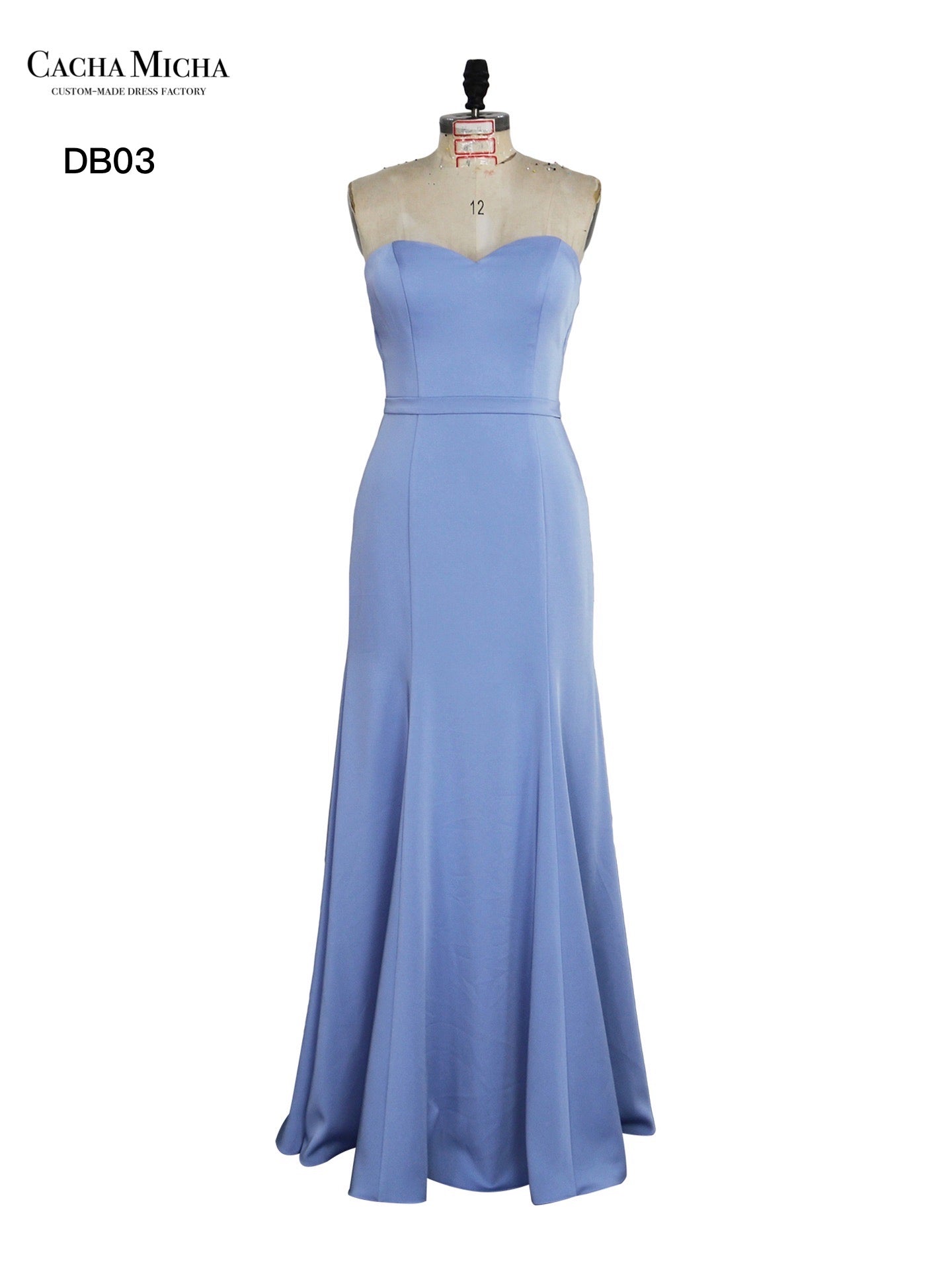 Sweetheart Trumpet Satin Bridesmaid Dress DB03