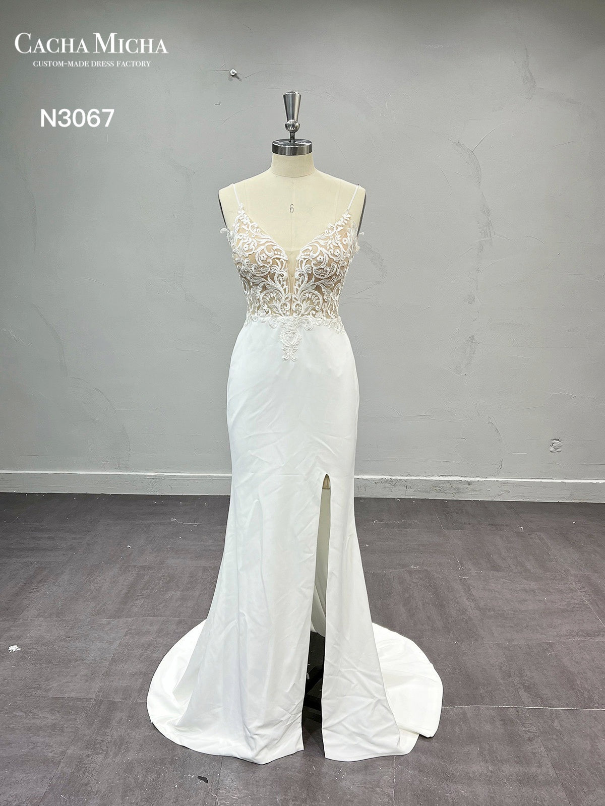 2 in 1 Detachable Skirt Lace Top A Line Wedding Dress N3067