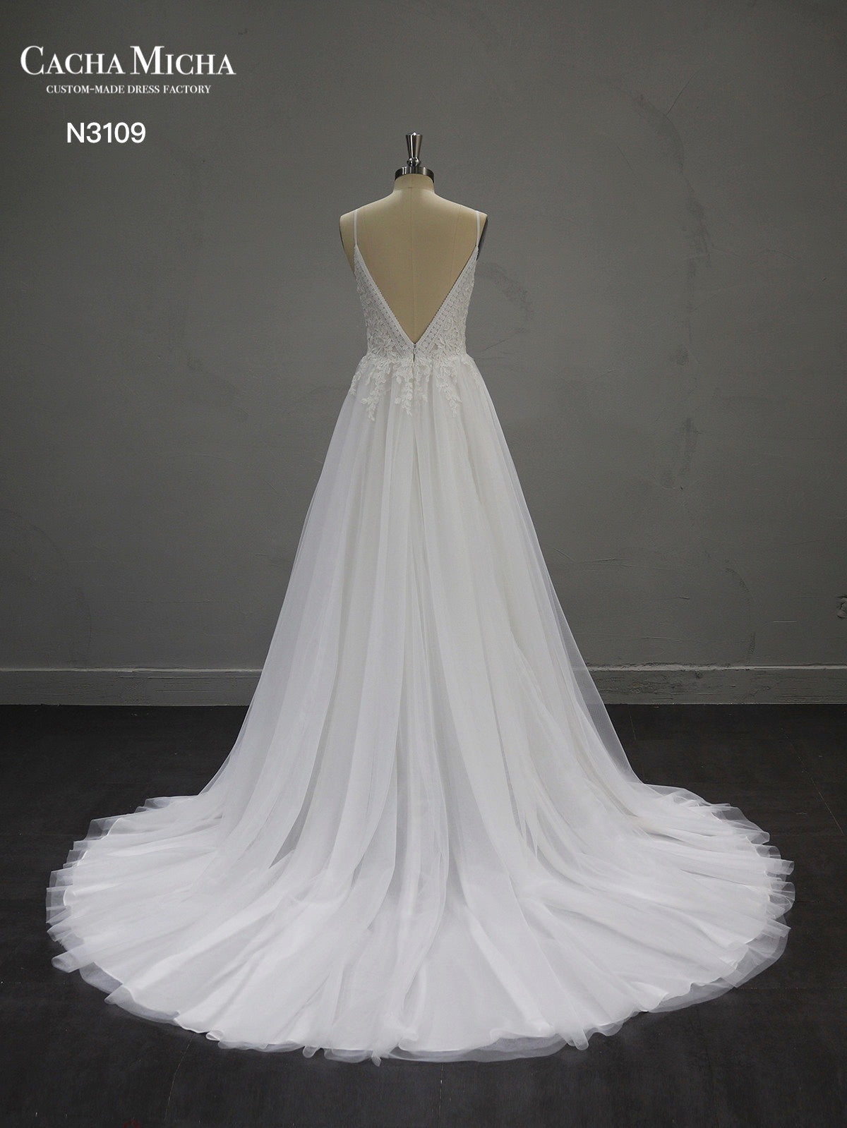 Beautiful Bohemia Lace A Line Wedding Dress N3109