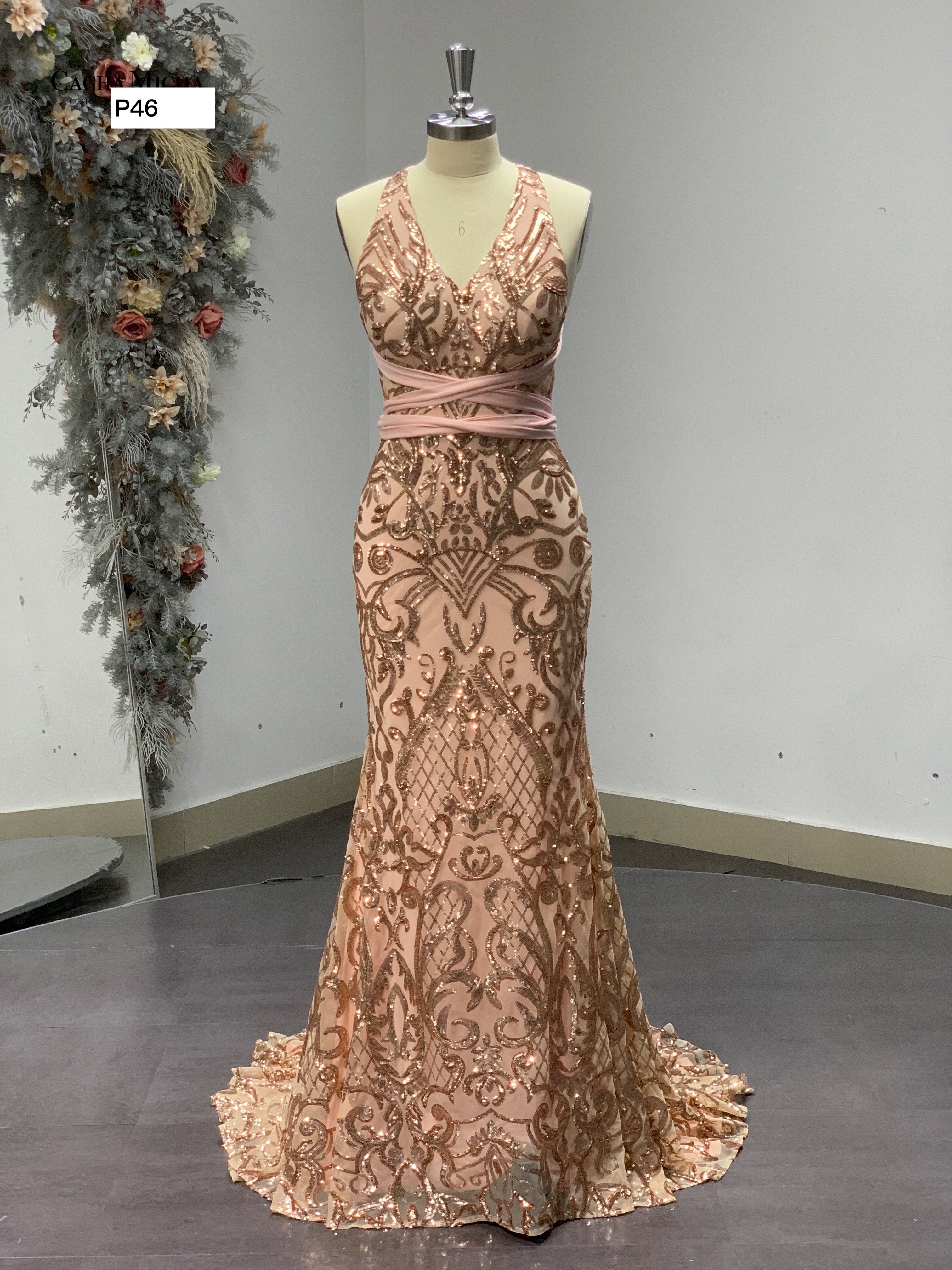 Unique Sequin Mermaid Prom Dress P46