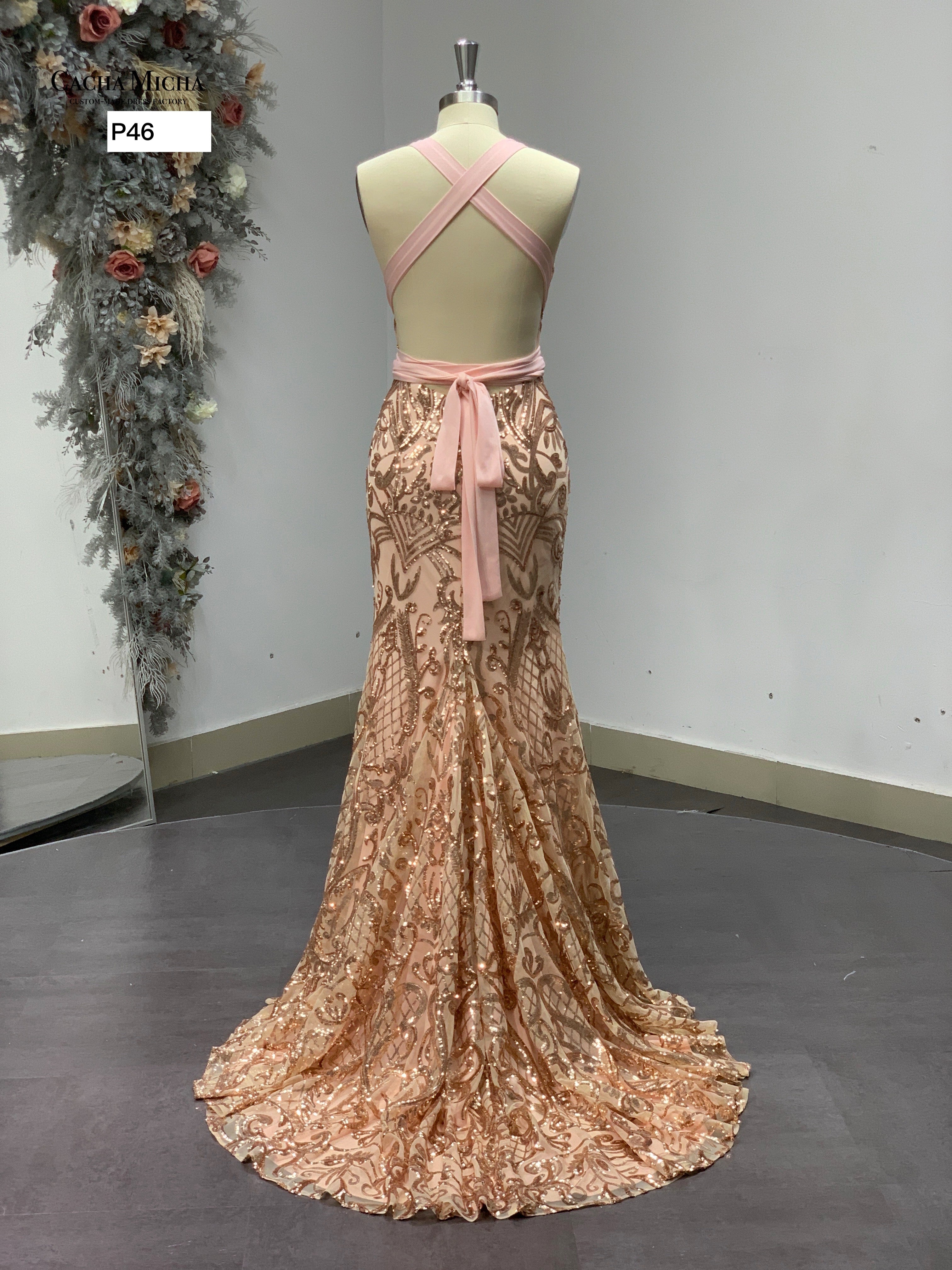Unique Sequin Mermaid Prom Dress P46
