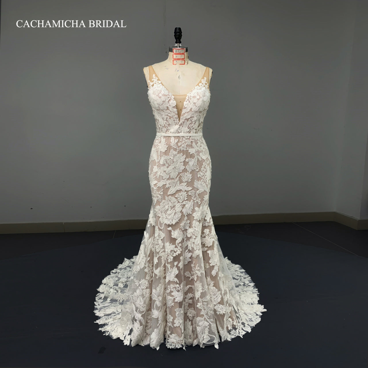 Beautiful Boho Lace Mermaid Wedding Gown CNX2125