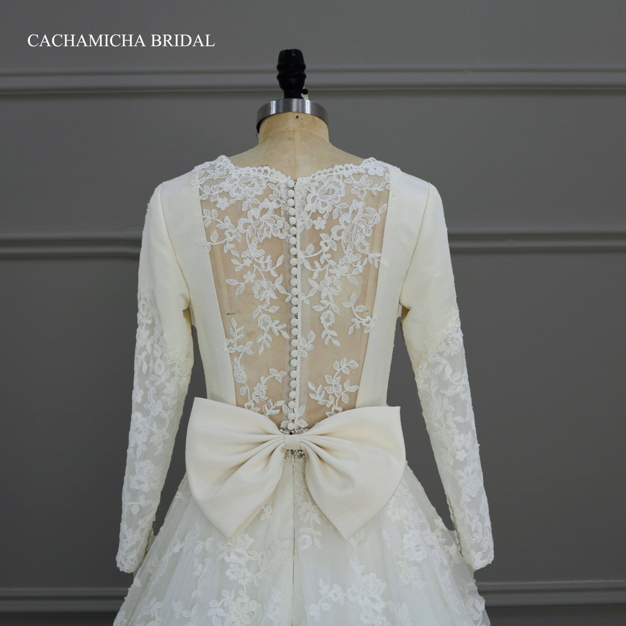 Elegant Satin Top Lace Ball Gown Wedding Gown C9369