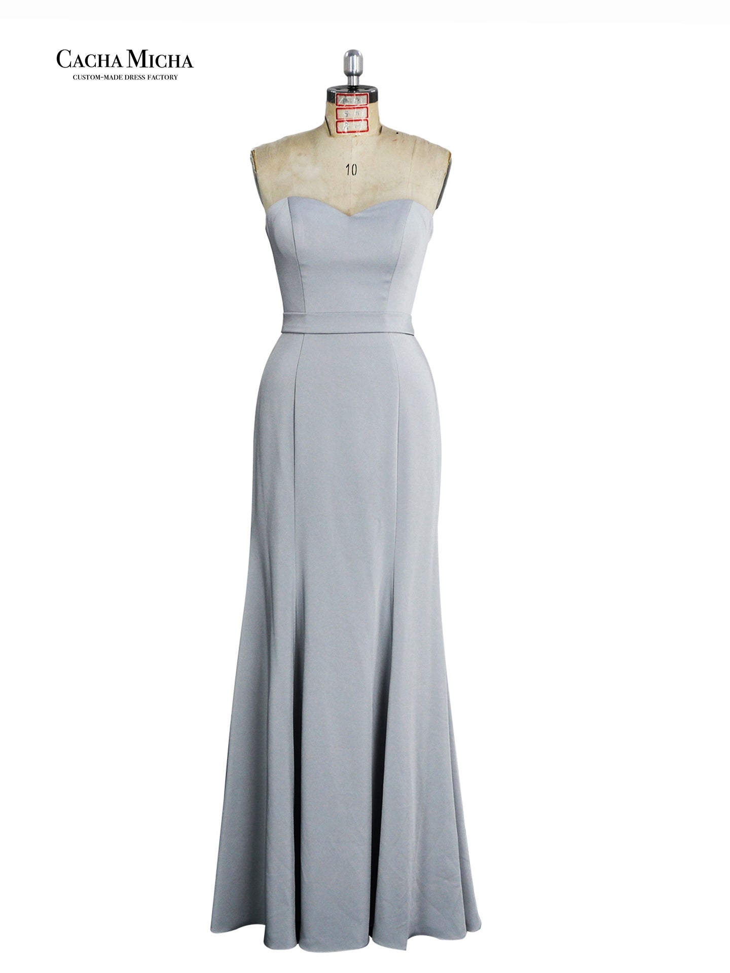 strapless sweetheart trumpet bridesmaid dress DB04
