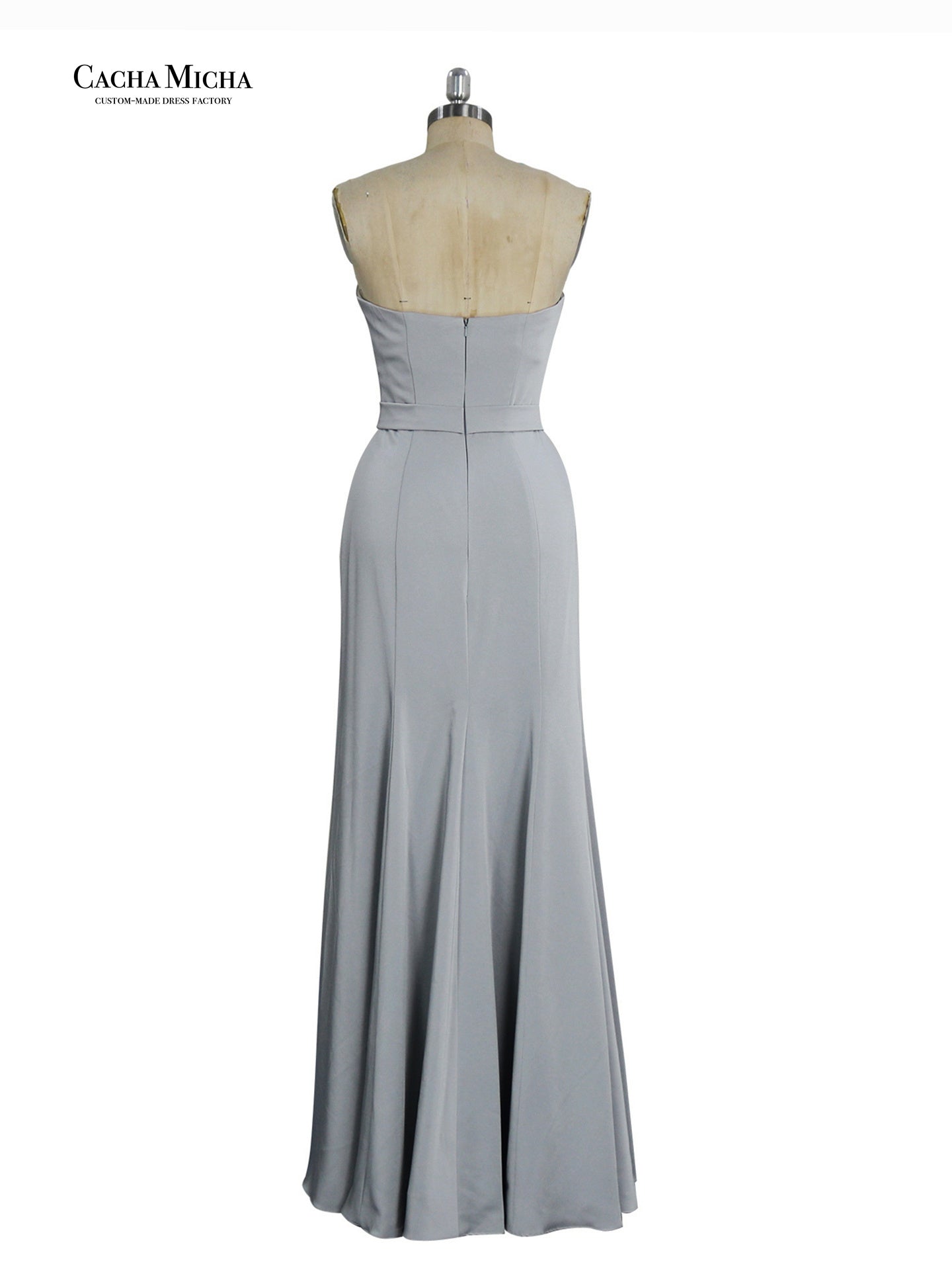 strapless sweetheart trumpet bridesmaid dress DB04