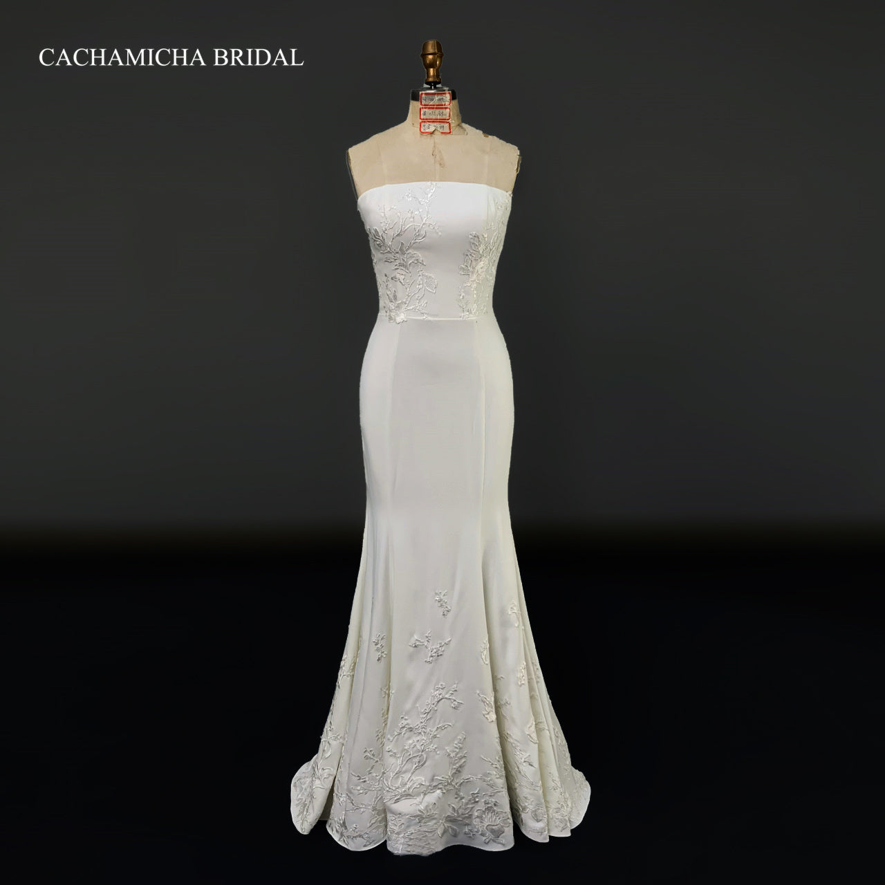 Lace Details Elegant 2 In 1 Crepe Dress With Over Skirt 4225