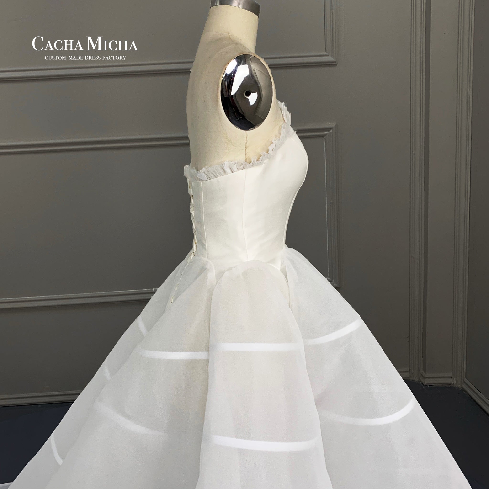 Custom Gore Skirt Wedding Gown WT2878